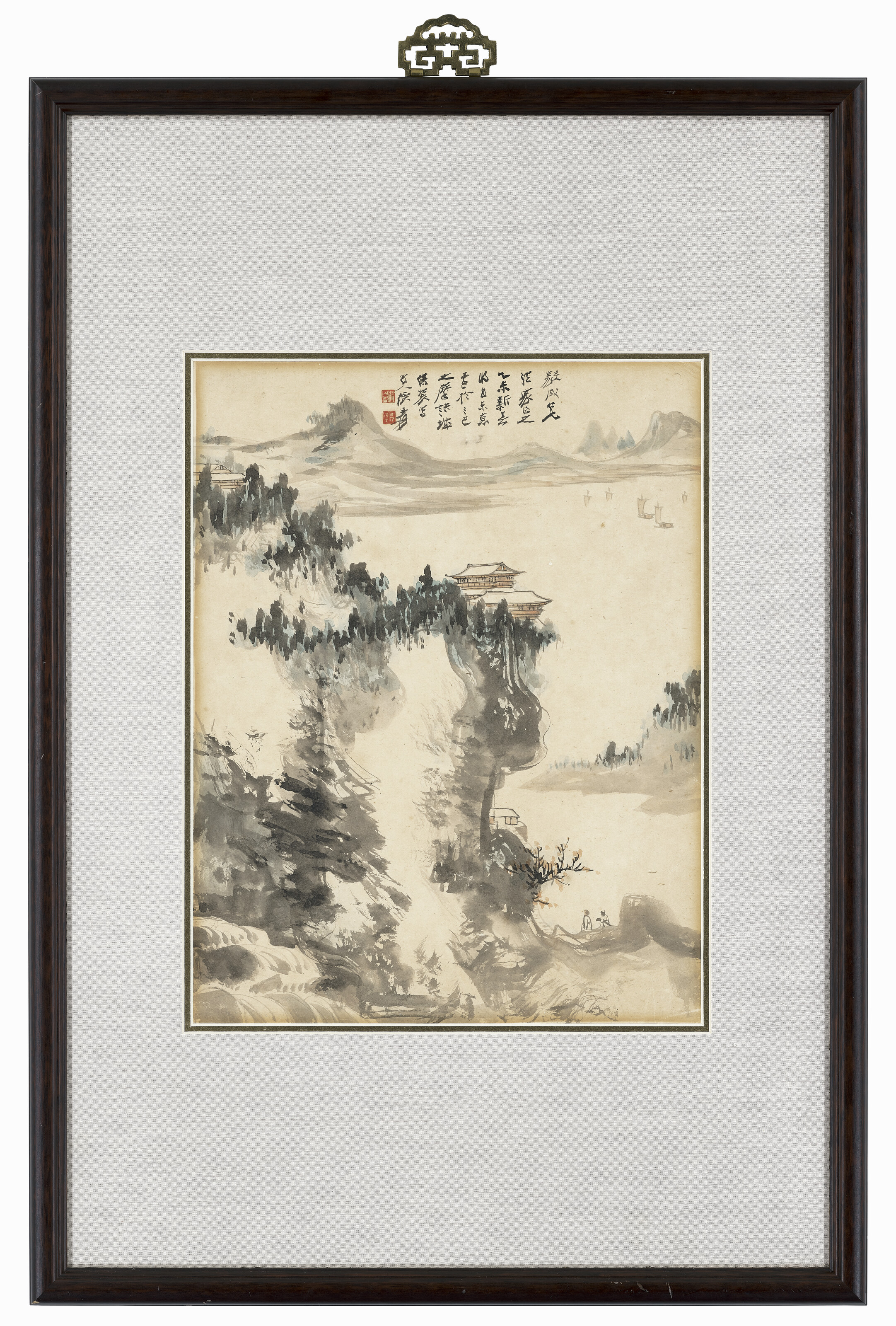Zhang Daqian — Пейзаж / Письмо Жуань Ичэну, изображение 3