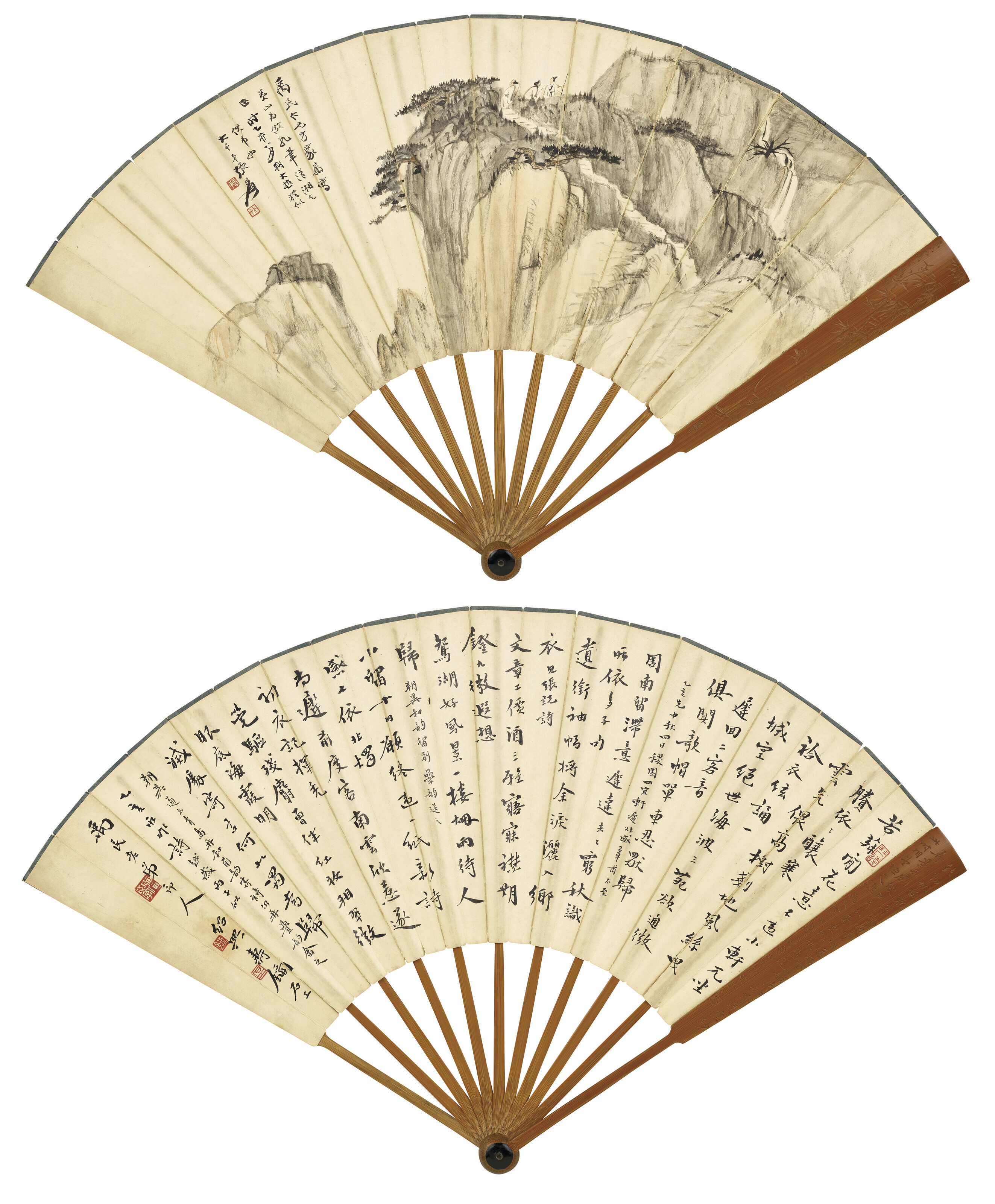 Zhang Daqian — Пейзаж / каллиграфия