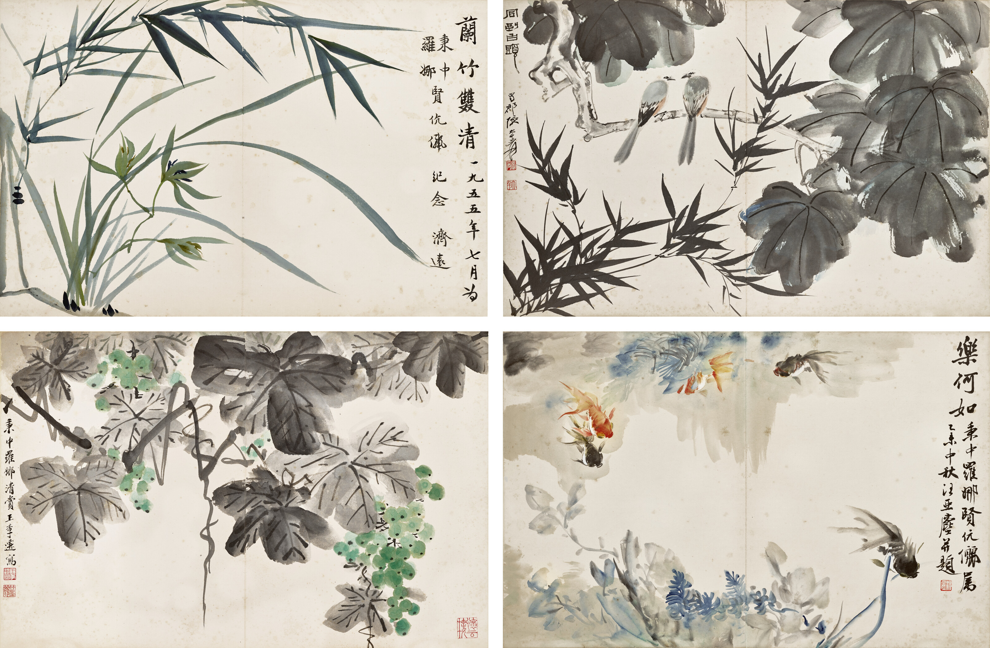 Zhang Daqian — Цветы и птицы