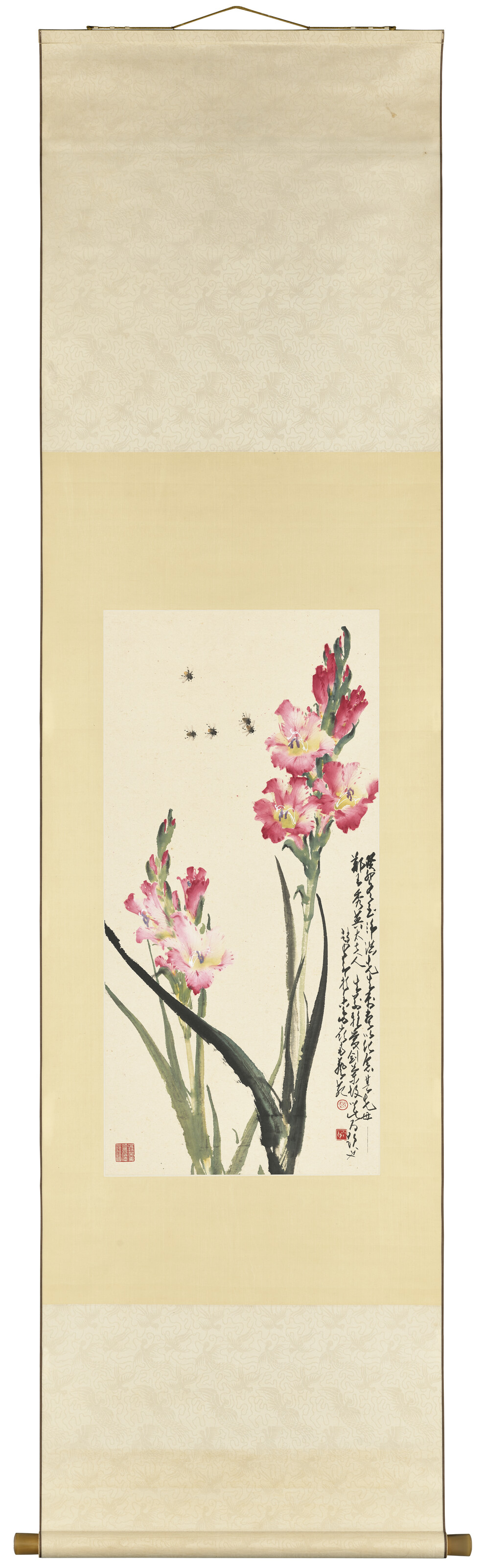 Zhao Shao'ang — Гладиолусы и пчелы, изображение 2