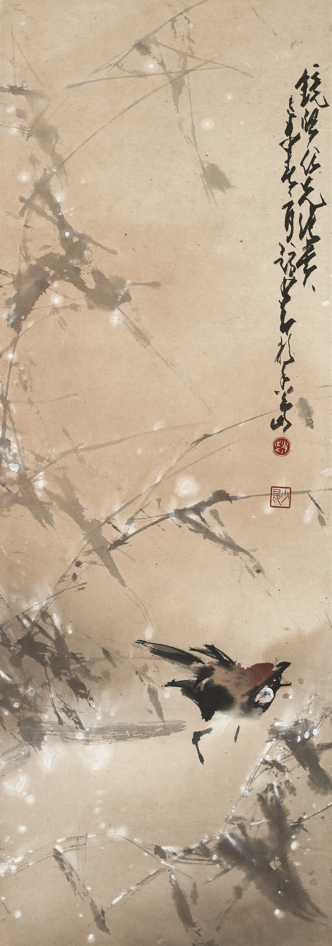 Zhao Shao'ang — Воробьи в снегу, изображение 3