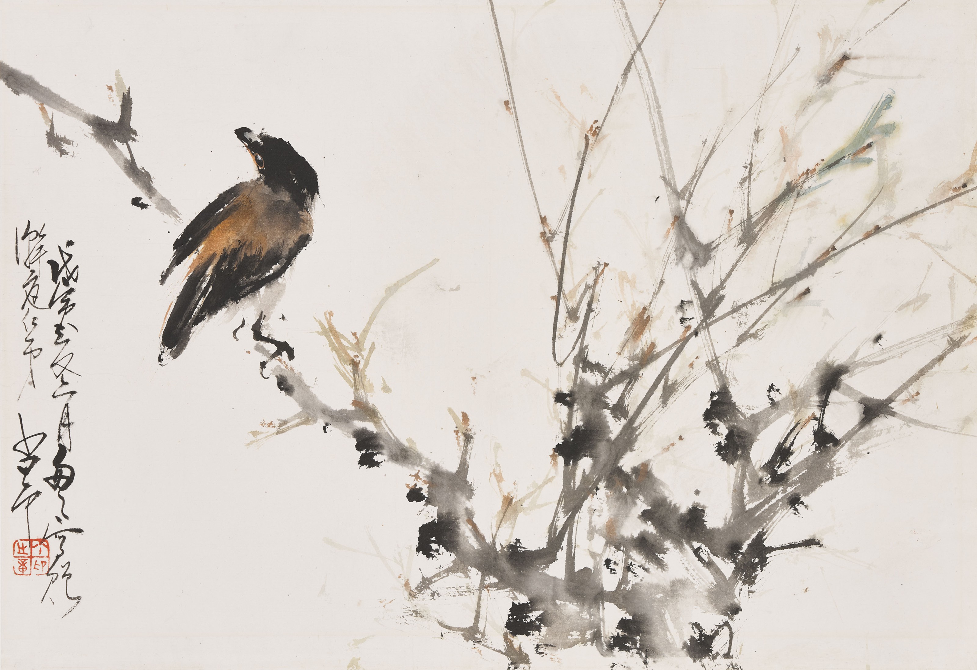 Zhao Shao'ang — Птица на ветке