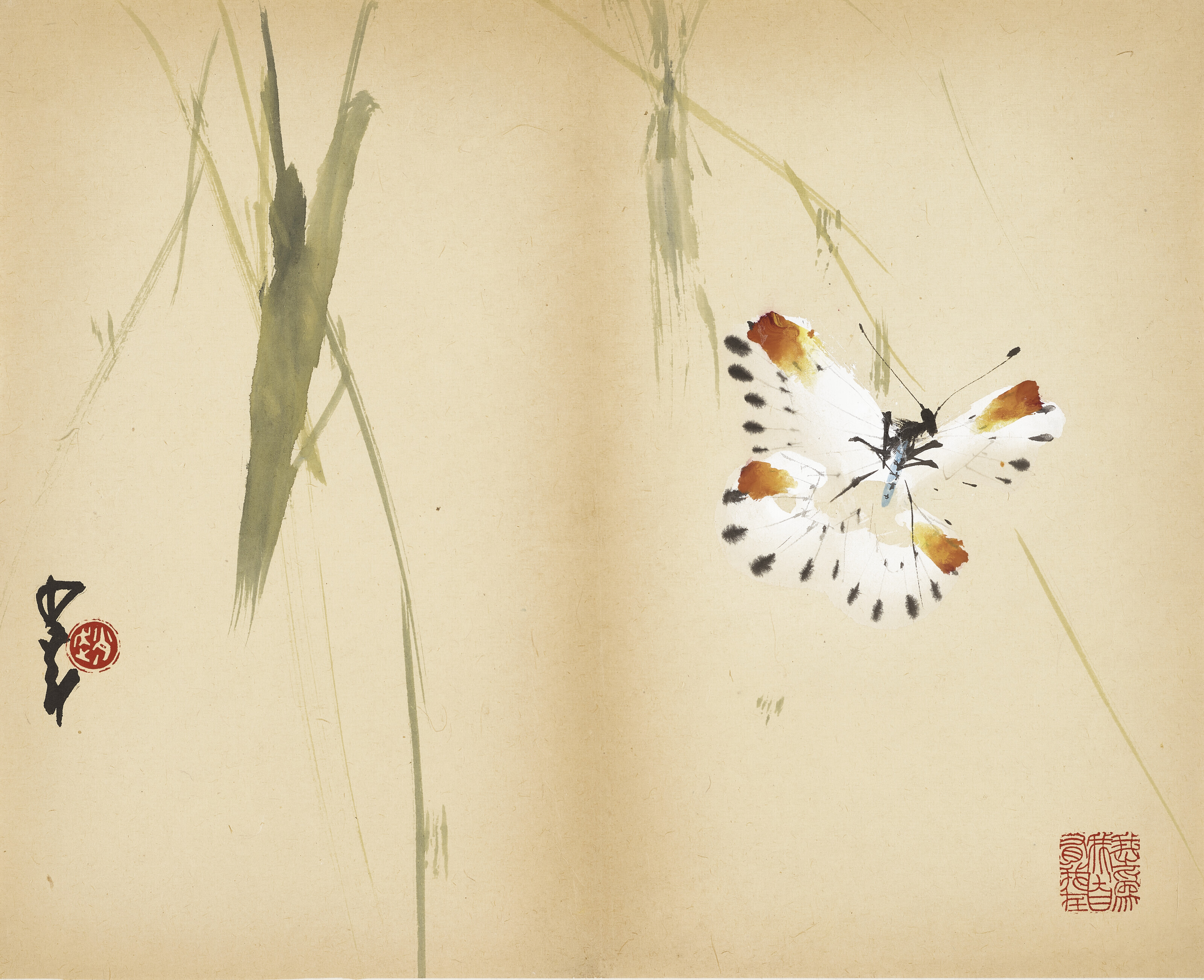 Zhao Shao'ang — Птицы, улитки и бабочки, изображение 2