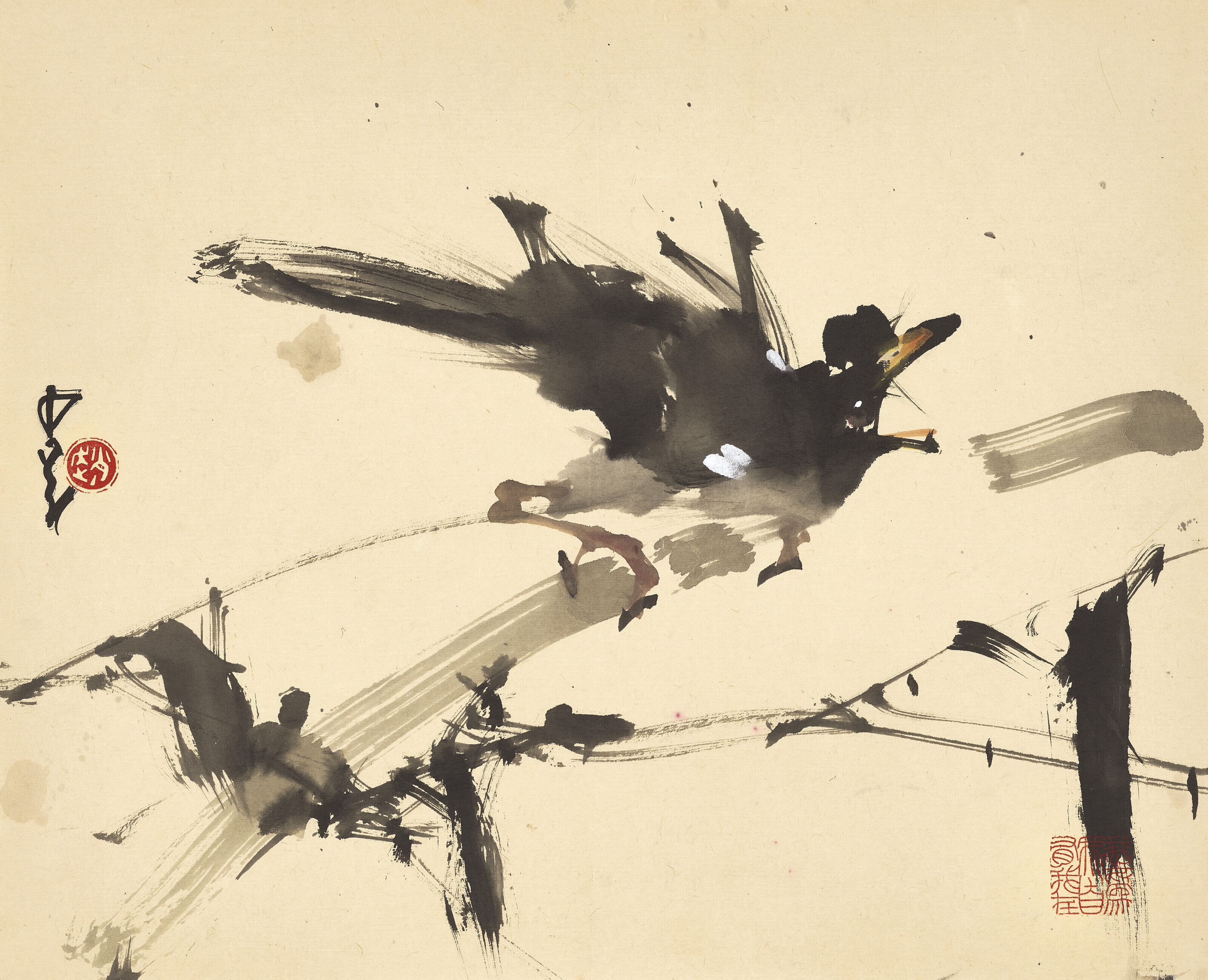 Zhao Shao'ang — Птицы, улитки и бабочки, изображение 3
