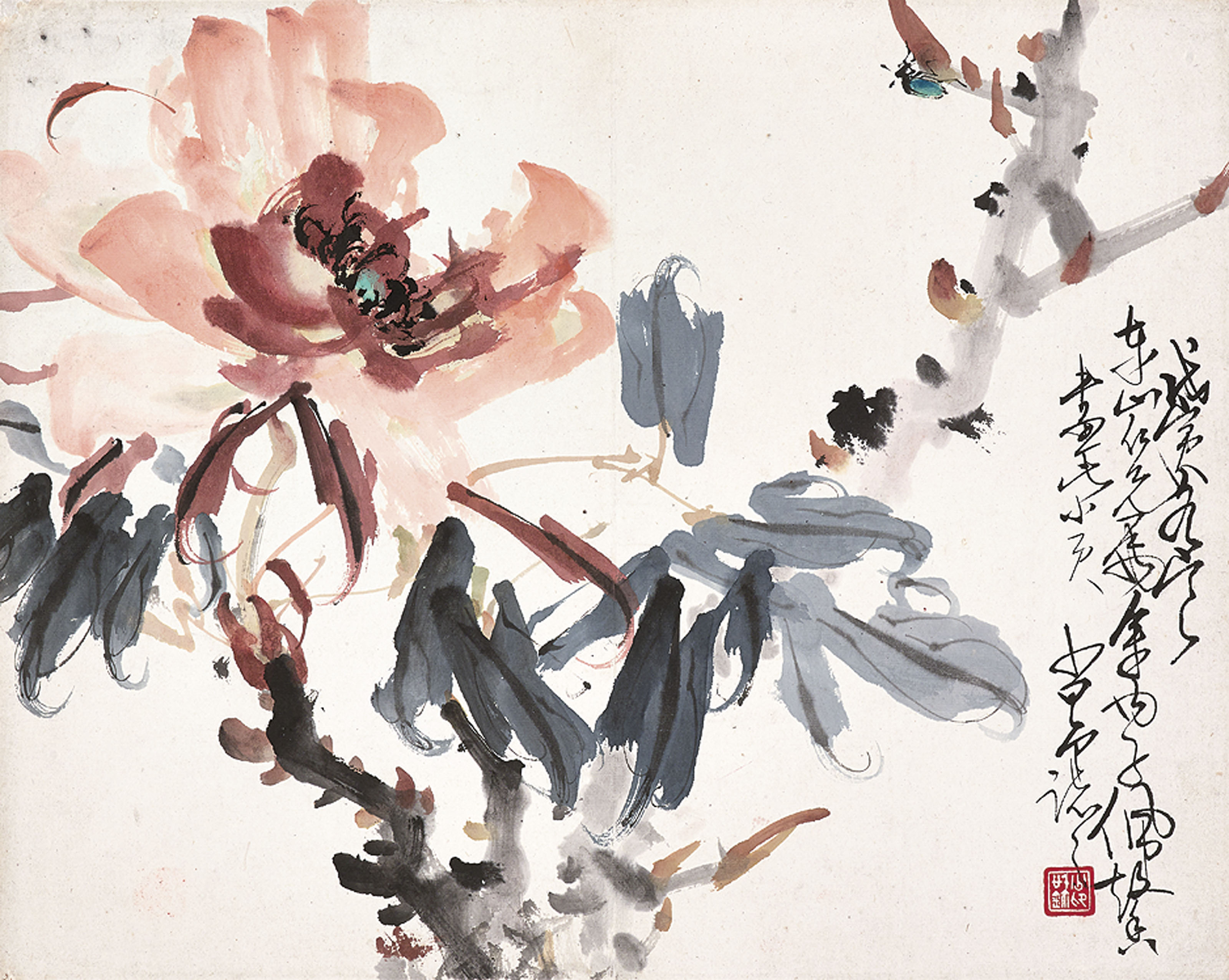 Zhao Shao'ang — Каллиграфия цветов и насекомых, изображение 2