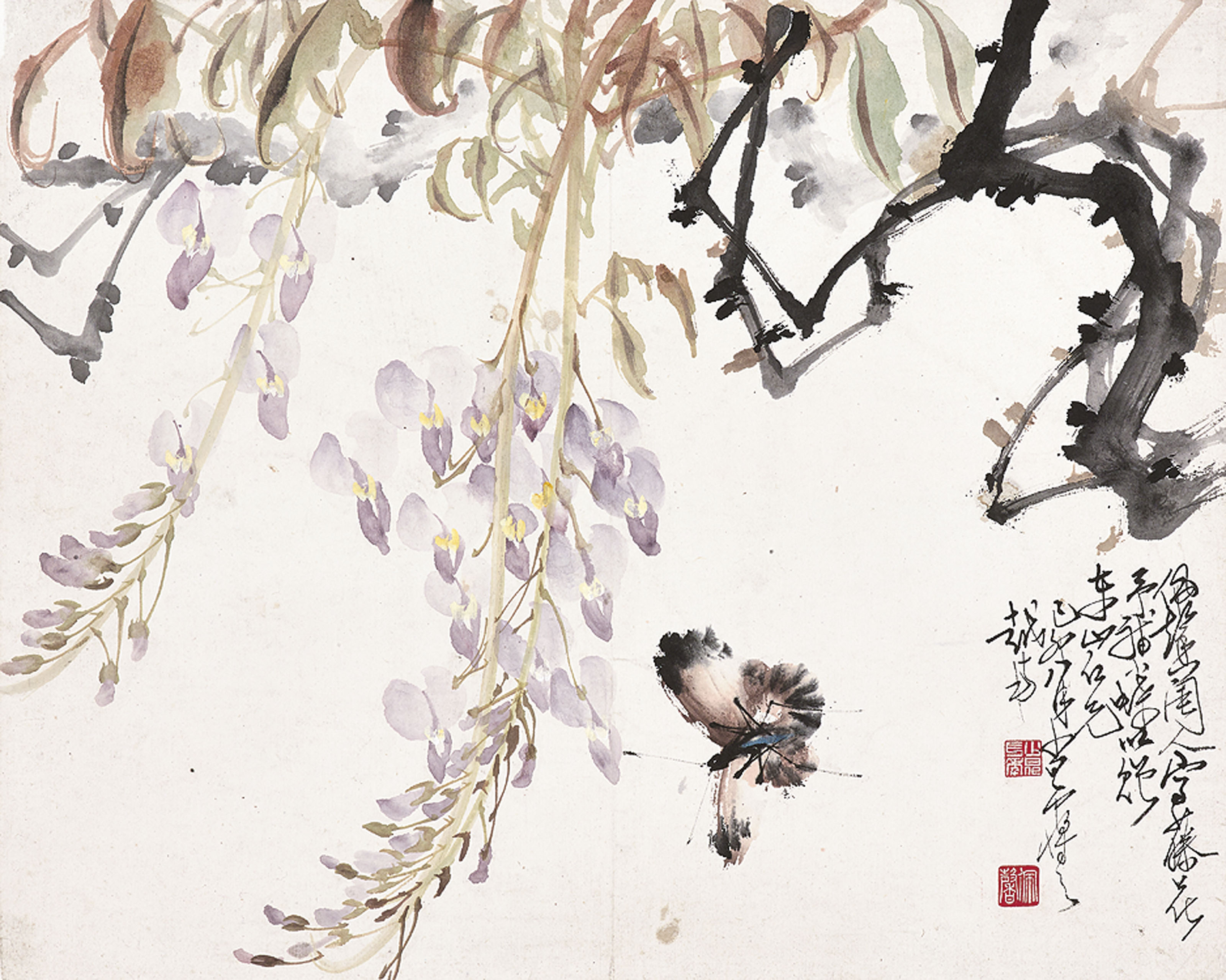 Zhao Shao'ang — Каллиграфия цветов и насекомых, изображение 3