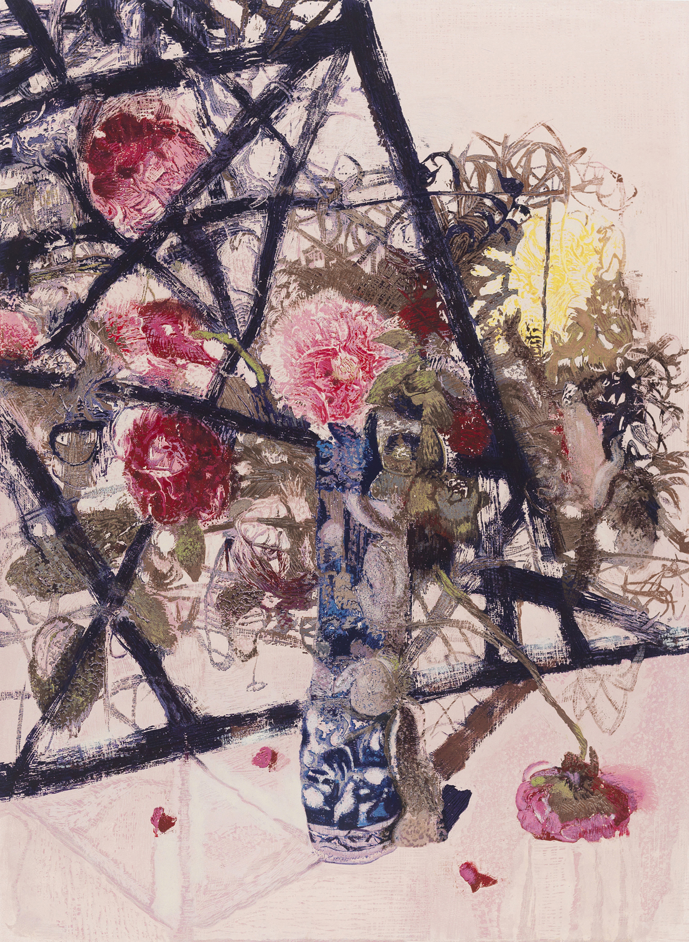 Zhou Chunya — Цветы из бело-голубого фарфора