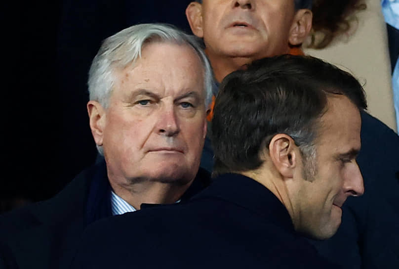 Мишель Барнье и Эмманюэль Макрон