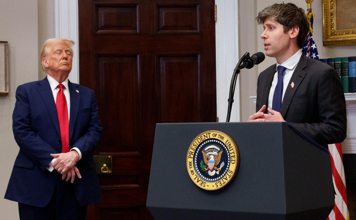 Дональд Трамп и Сэм Альтман (Andrew Harnik / Getty Images)