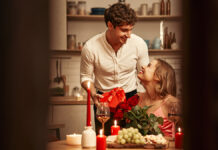 HappyValentinesDayACoupleWithGlassesOfWineBy