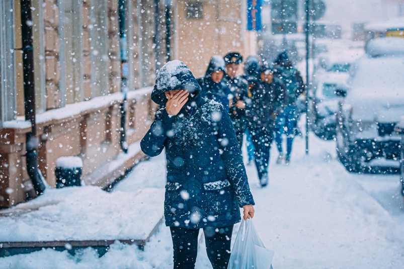 Снег в Приморье ИА PrimaMedia