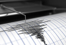 SeismographWithPaperInActionAndEarthquake-3dRendering