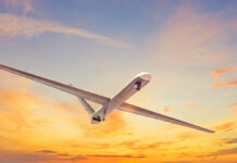 Unmanned,Military,Drone,Uav,Flying,In,The,Air,Over,The