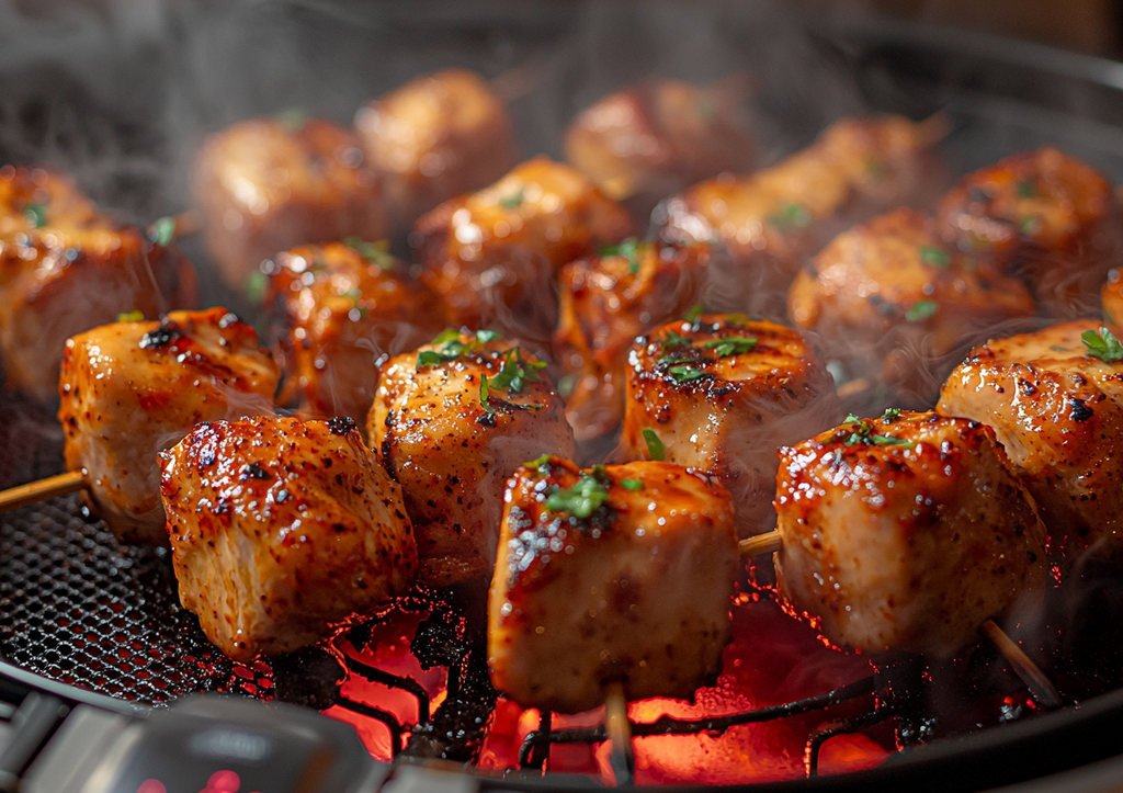 Рецепт шашлыка из курицы в аэрогриле