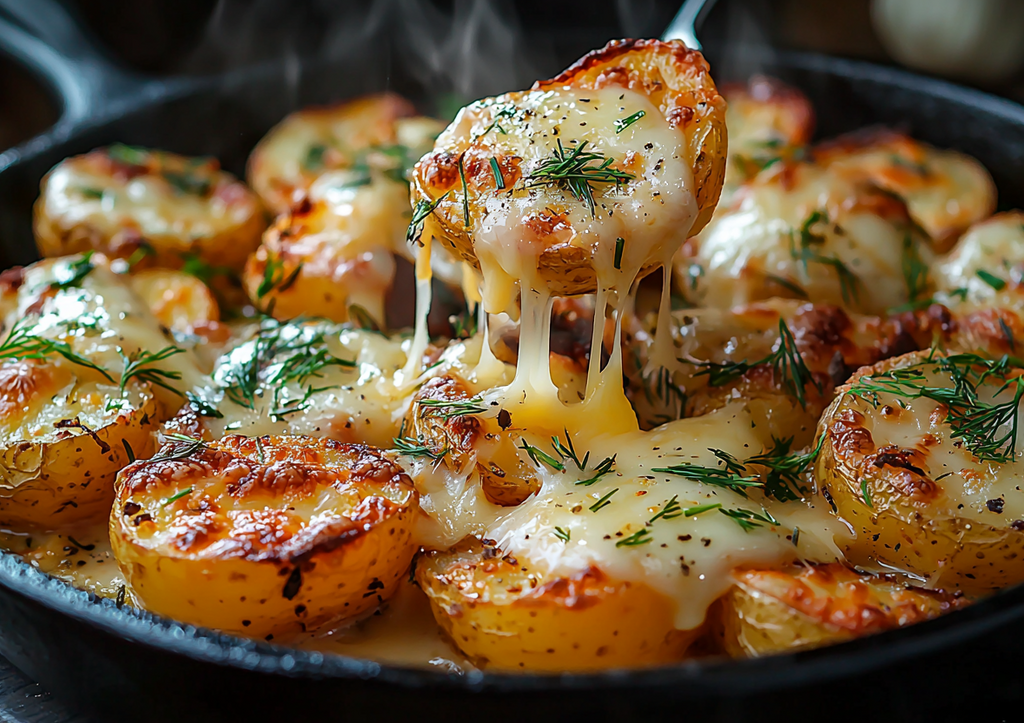 Картошка — простая, а блюдо — пальчики оближешь! Жарим в сырной заливке