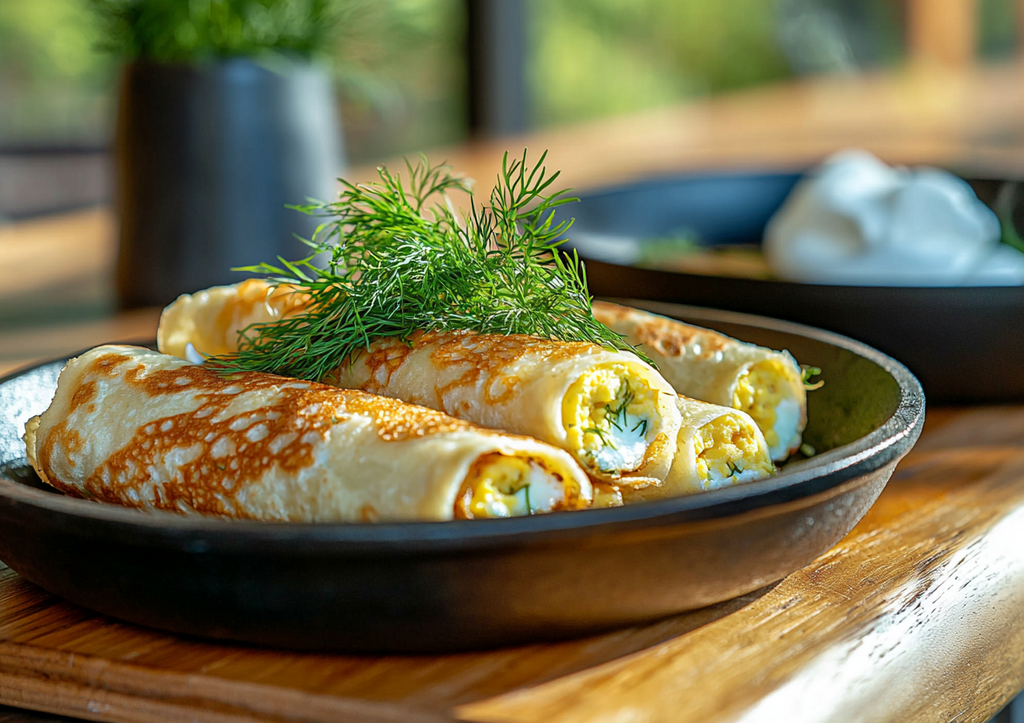 Ленивый пирог с яйцом: когда завернул начинку в блин — и получился шедевр!