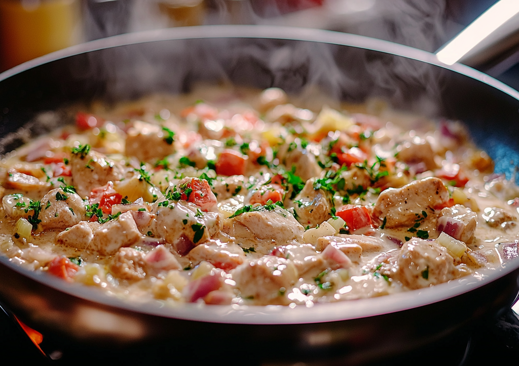 Превращаем сухую грудку в шедевр! Готовим нежное куриное фрикасе — и худеем