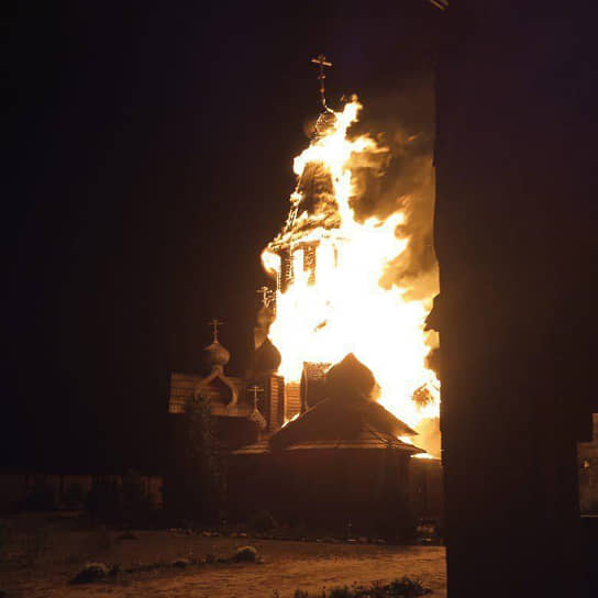 В Белгородской области после атаки ВСУ загорелся храмовый комплекс «Новый Иерусалим»-0