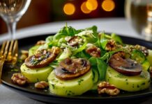 Вкусный салат с грибами и грецкими орехами для лёгкого похудения vkusnyj salat s gribami i greczkimi orehami dlya lyogkogo pohudeniya-politgolos-ru-174399009000-0