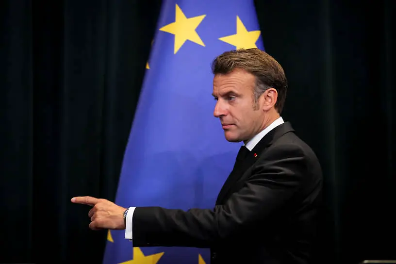 Макрон требует ответа на вызов, брошенный Песковым и Путиным Трампу-0