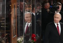 Владимир Путин посетил храм Христа Спасителя на Пасху и поздравил страну vladimir putin posetil hram hrista spasitelya na pashu i pozdravil stranu-politgolos-ru-0