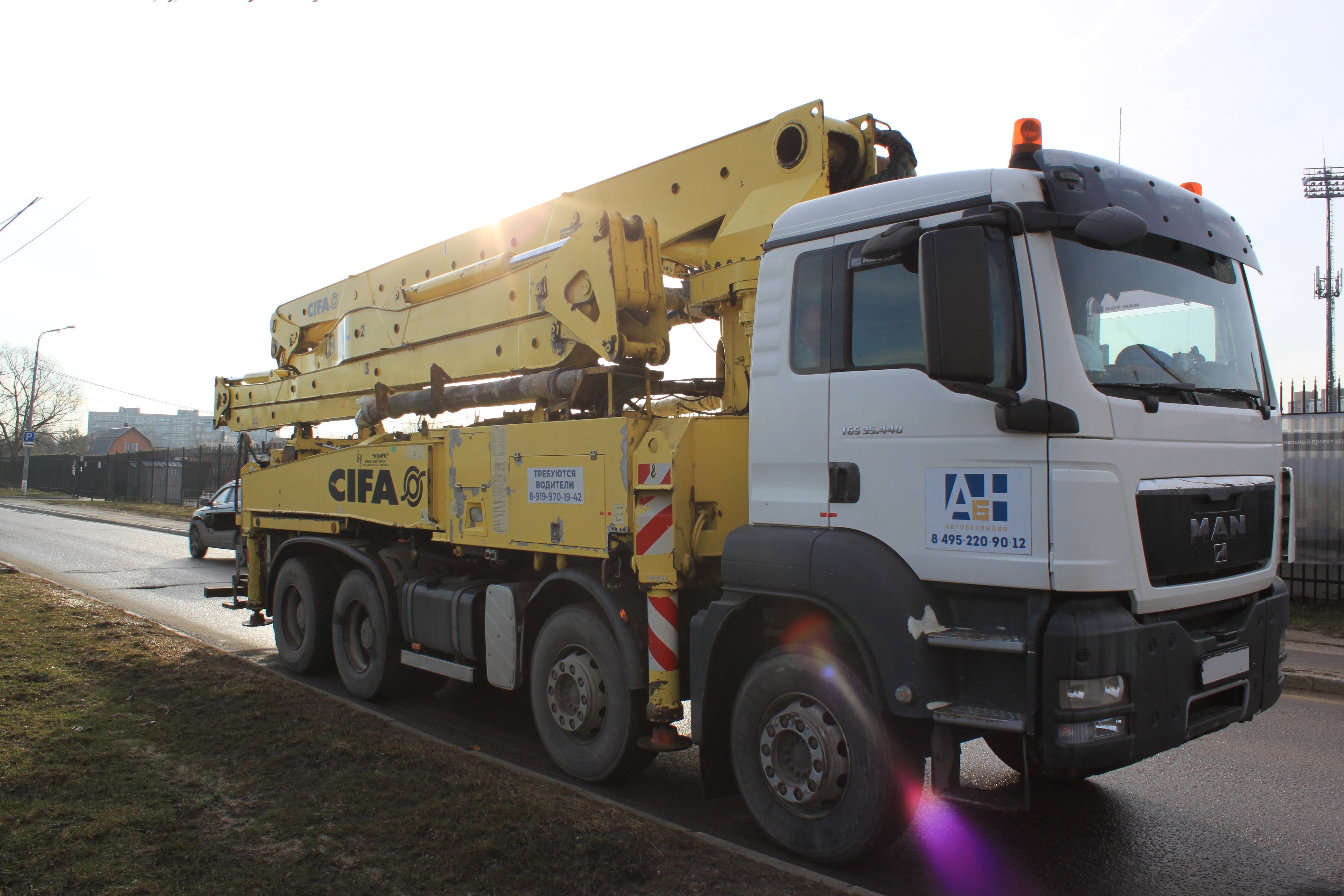 Аренда автобетононасоса Putzmeister, CIFA. Пропуск