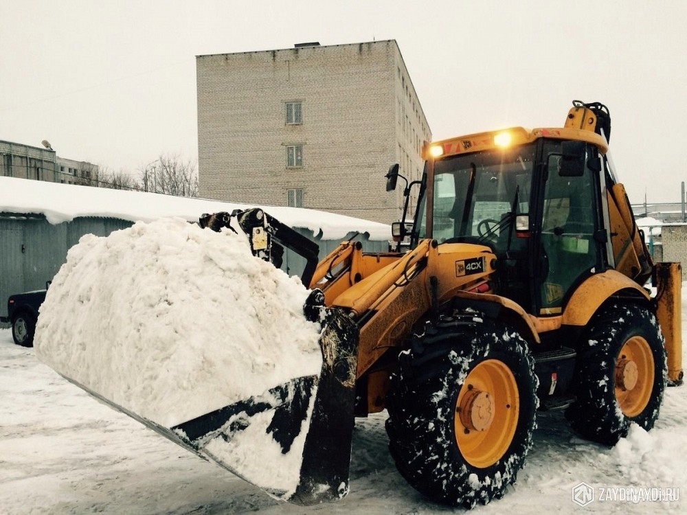 Аренда экскаватор-погрузчик JCB, вывоз снега