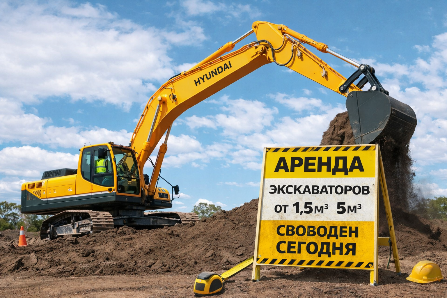Аренда экскаватора, спецтехники