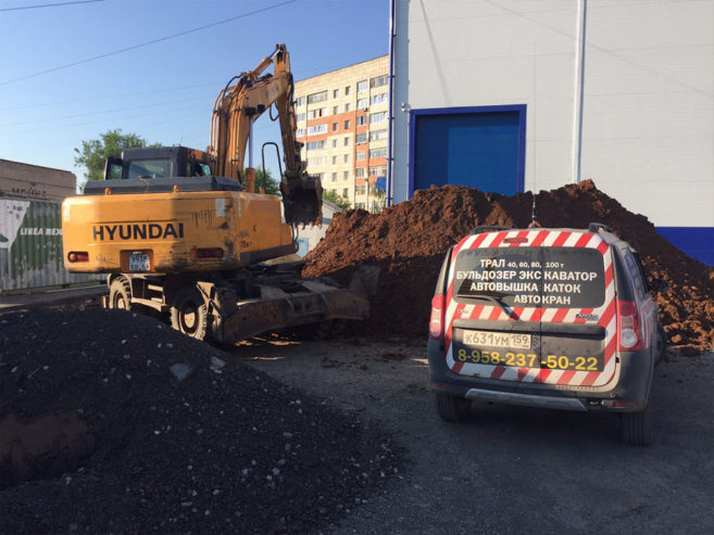 Аренда колесного экскаватора, недорого
