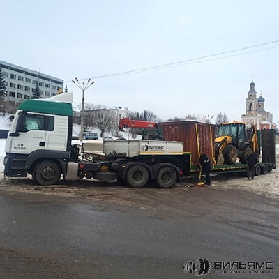 Низкорамный трал, перевозка спецтехники