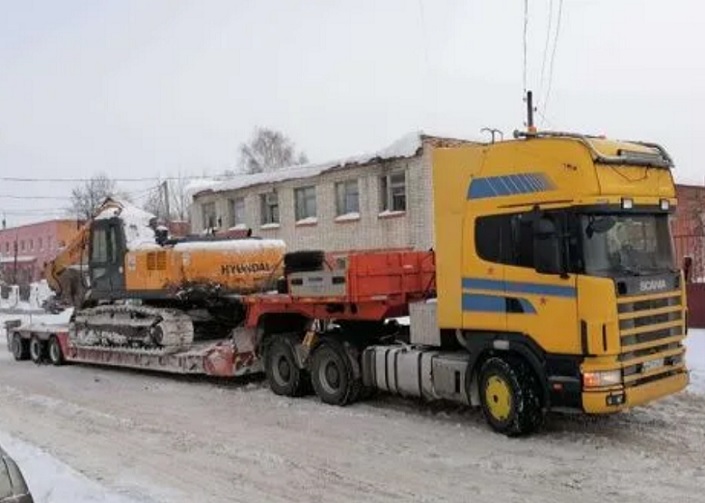 Перевозка низкорамным тралом до 60 тонн