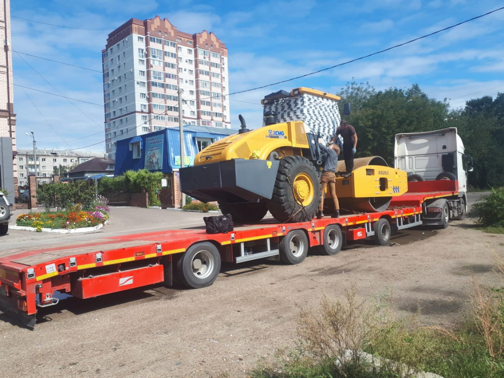 Перевозки тралом низкорамным негабарита