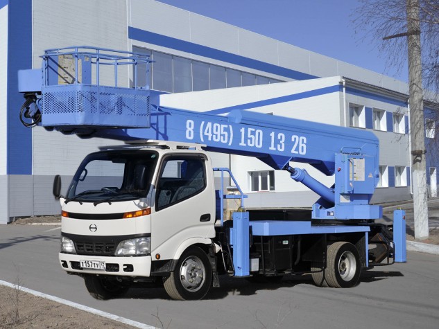 Вышка на 22 метра шасси автомобиля Hino
