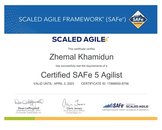 Certified SAFe 5 Agilist