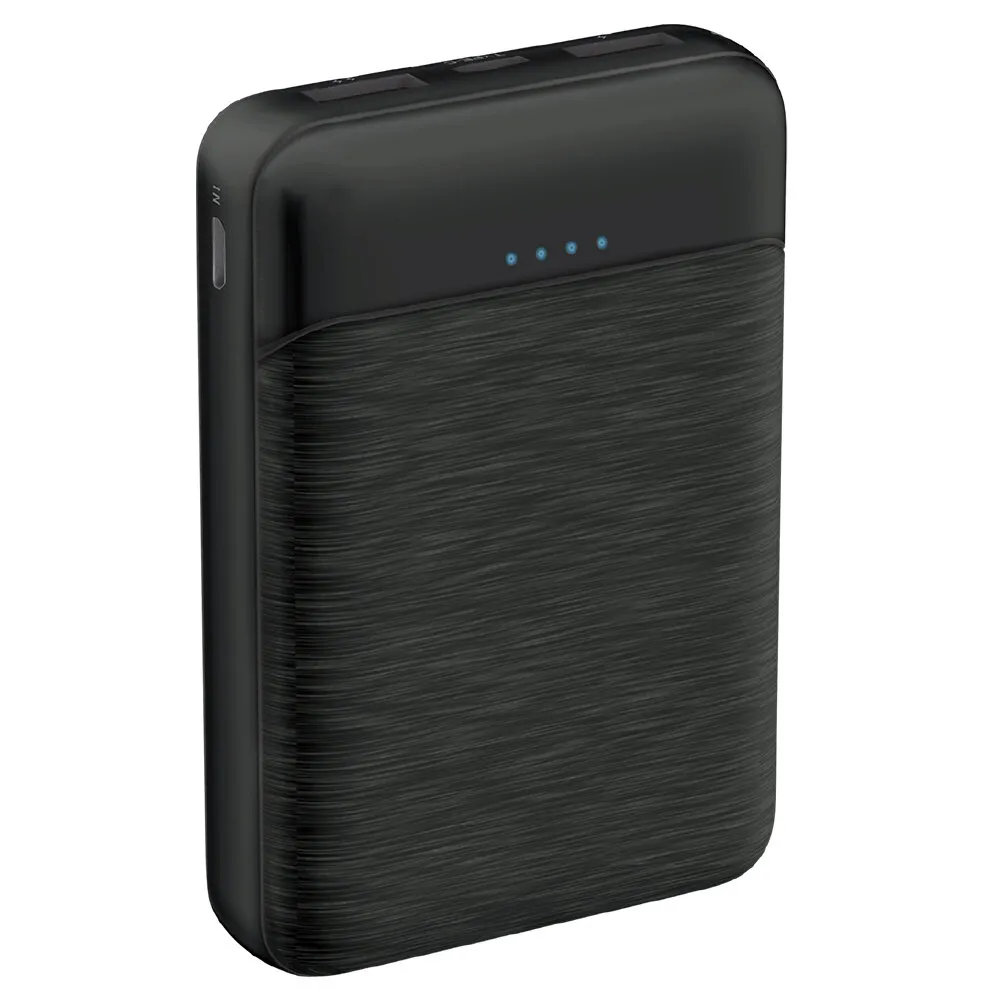 Внешний аккумулятор PERO PB01 5000 mAh, Li-Pol, output 2xUSB-A 2.1A, черный, фото 1