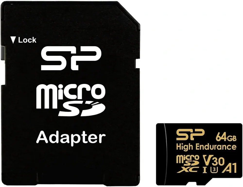 Карта памяти Silicon Power SP064GBSTXDV3V1HSP 64GB microSDHC Class 10 UHS-I A1 V30 U3 (SD адаптер) 100MB/s