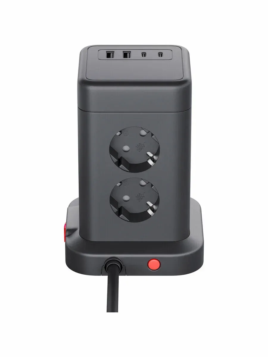 Сетевой фильтр DEFENDER ILS 451 2 м, 8 розеток, 2USB-A, 2USB-C (99630), фото 1