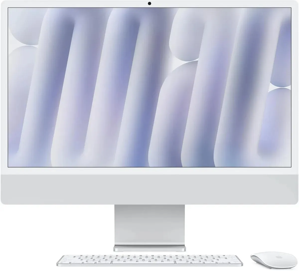 Моноблок Apple iMac A3247 (MWUC3ZP/A) 24" 4.5K, Apple M4 8 core, 16ГБ 256ГБ SSD, macOS серебристый
