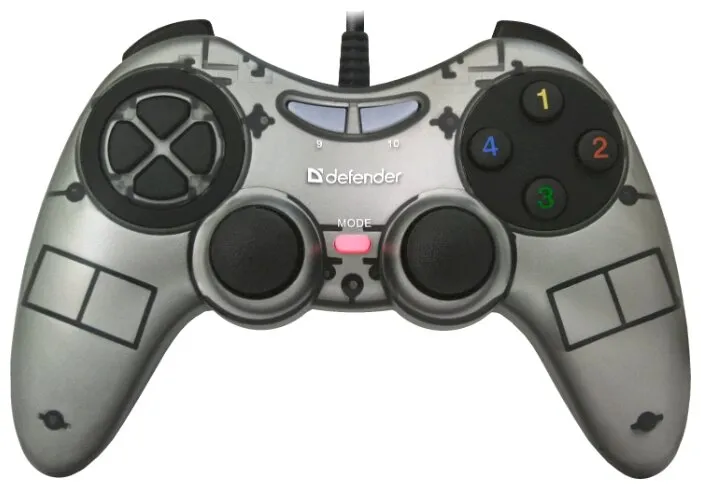 Геймпад Defender Zoom, USB Xinput, 10 кнопок, 2 стика, кабель: 1,8 м