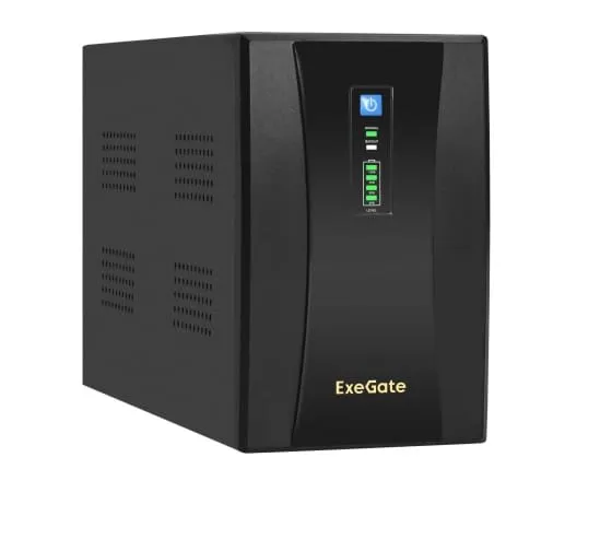 ИБП ExeGate SpecialPro UNB-2200.LED.AVR.EURO.RJ (EP285528RUS) 2200VA/1300W Black, фото 1