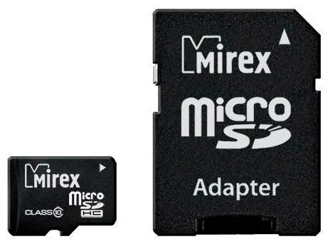 Карта памяти Mirex microSD 8GB Class10 + adapter (13613-AD10SD08)