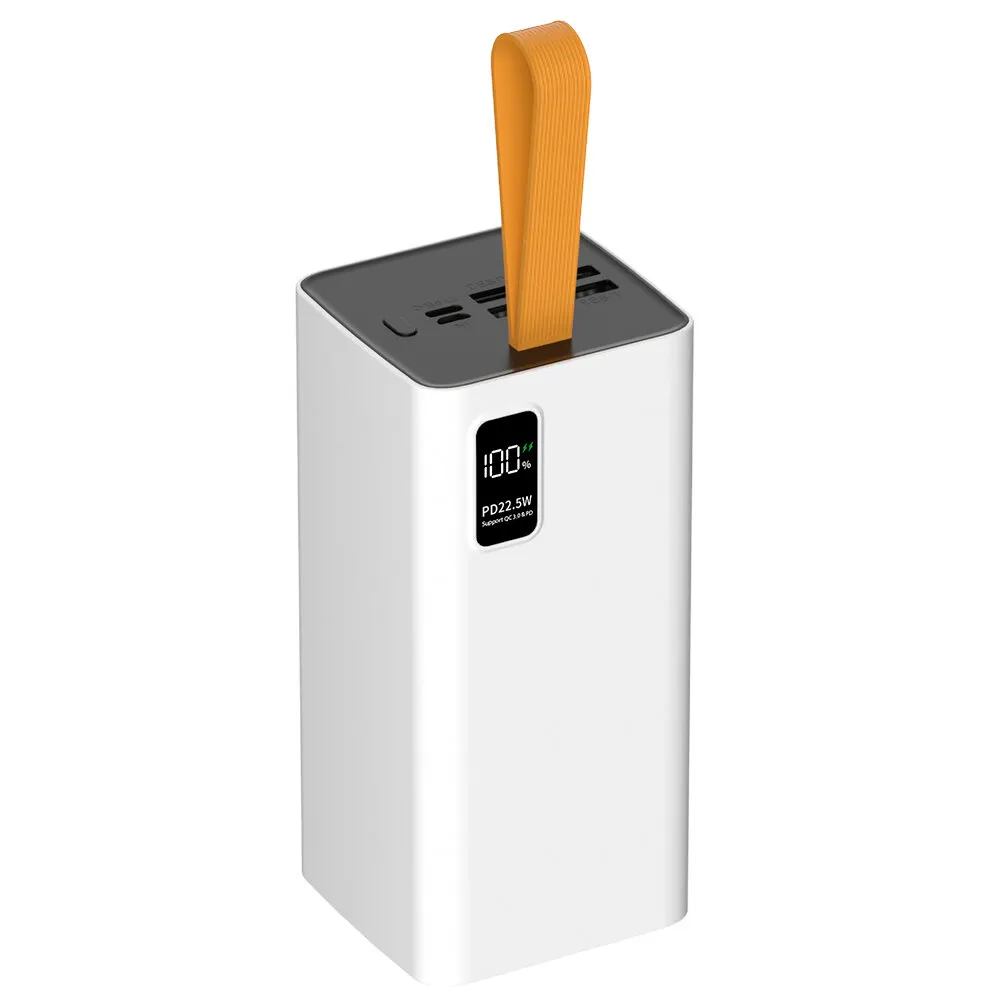 Внешний аккумулятор PERO PB09 50000 mAh, Li-Pol, output USB-C + 4 USB-A, белый