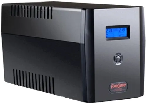 ИБП Exegate SpecialPro Smart LLB-1500 (1500VA, Black, 2 евророзетки+2 розетки IEC320, USB) LLB-1500.LCD.AVR.4SH.USB (EP212520RUS)