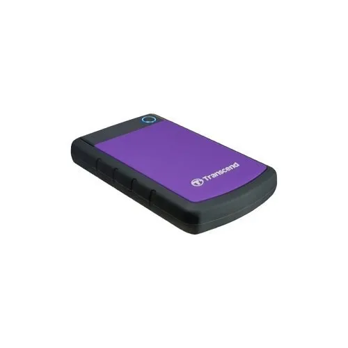 HDD ext 2.5" 2.0TB USB3.0 Transcend StoreJet 25H3, прорезиненный, чёрный/фиолетовый (TS2TSJ25H3P) военный стандарт MIL-STD-810F 516.5, фото 1