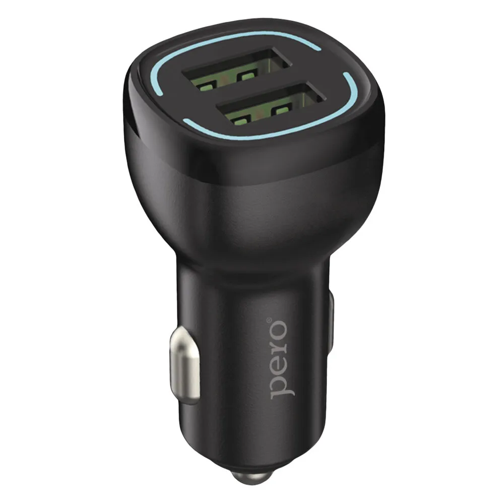 AЗУ PERO AC04 2USB 2.4A AUTOMAX, черное, фото 1