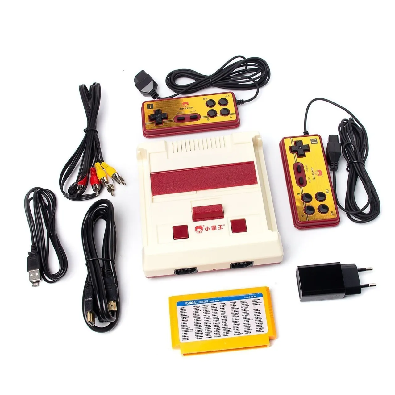 Игровая консоль - D99 версии 4K (500+ игр, 2 беспроводных геймпада) (white/red) (237384)