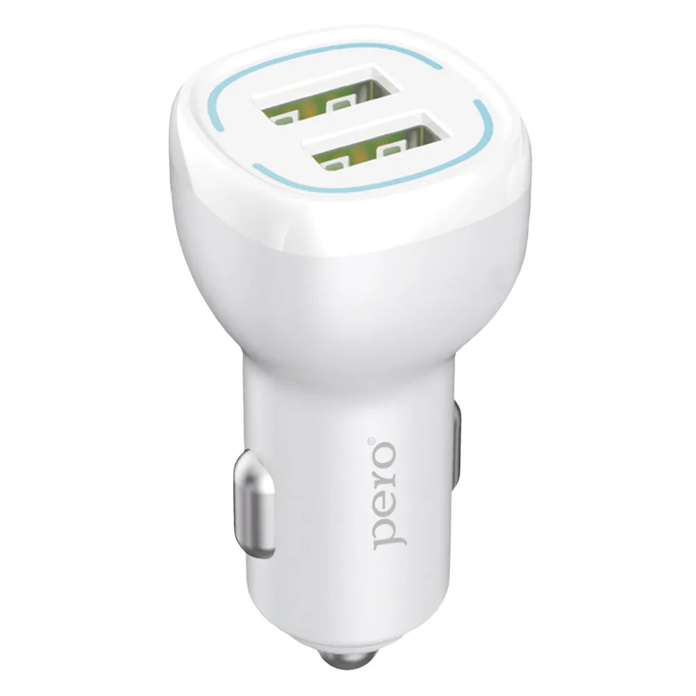 AЗУ PERO AC04 2USB 2.4A AUTOMAX, белое, фото 1