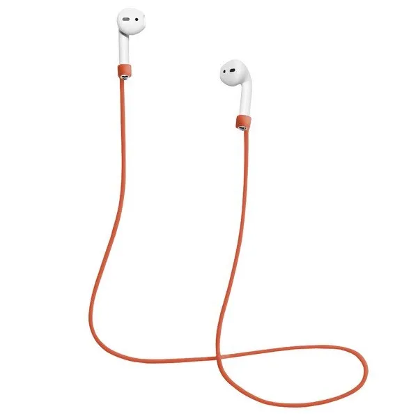 Силиконовый шнурок Krutoff для AirPods красный, фото 1