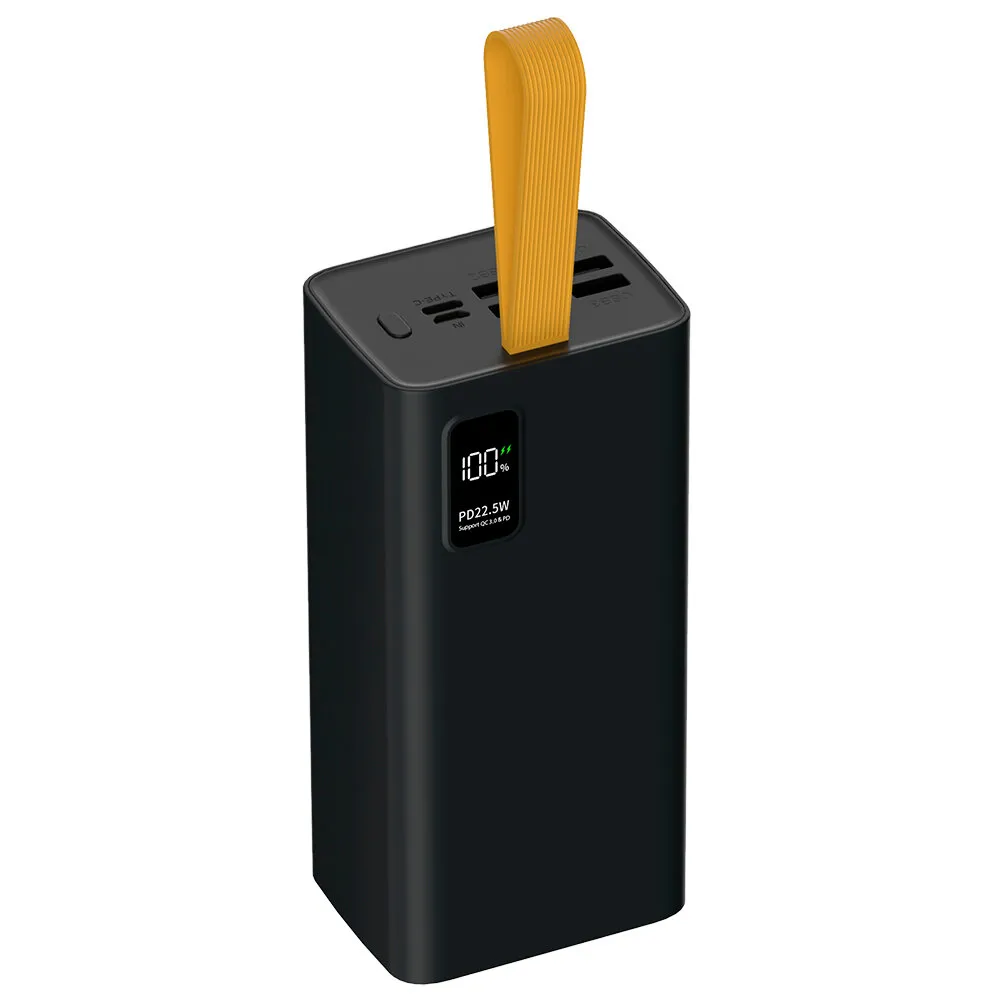 Внешний аккумулятор PERO PB08 40000 mAh, Li-Pol, output USB-C + 4 USB-A, черный