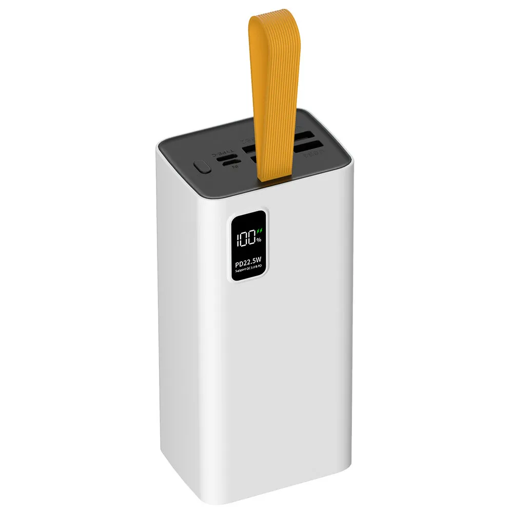 Внешний аккумулятор PERO PB08 40000 mAh, Li-Pol, output USB-C + 4 USB-A, белый, фото 1